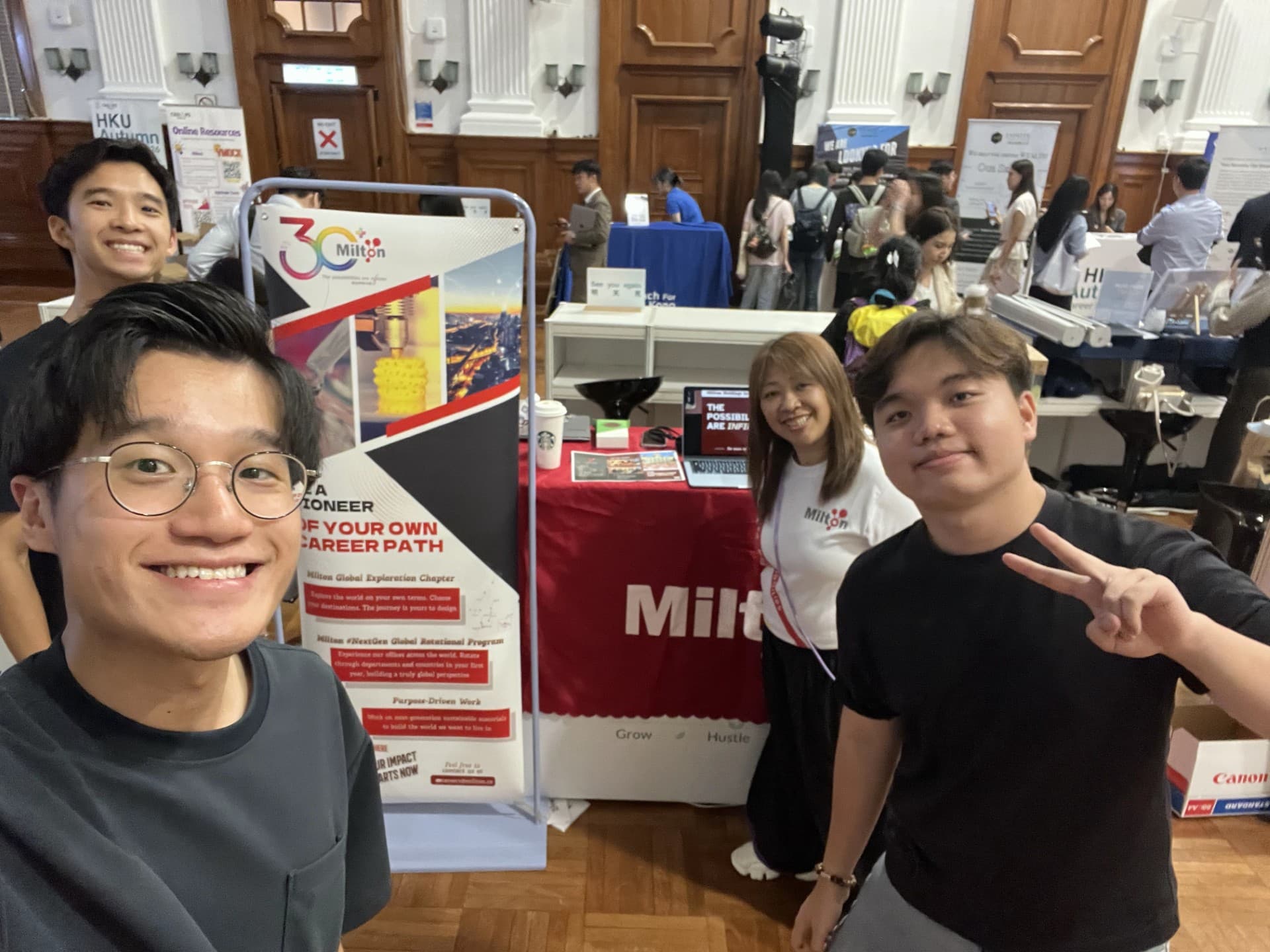 Milton team at their booth during the HKU Autumn Career Fair 2026